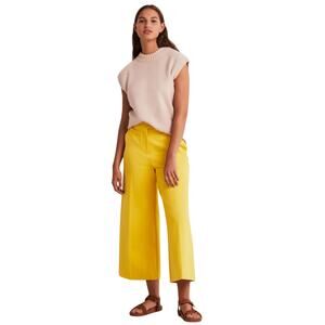 BODEN Women’s Jersey Wide Leg Cropped Trouser Pants